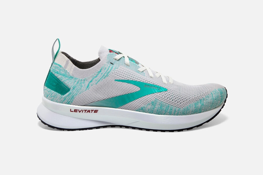 Tenis Corrida Brooks Levitate 4 Feminino Brasil - Cinzentas/Verdes/Branco 0841256-DI